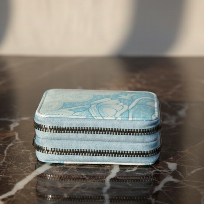 Serene Blue Zip Wallet