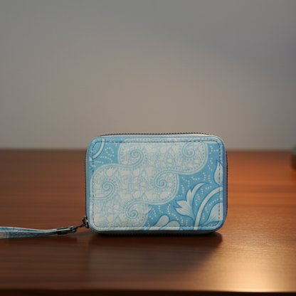 Serene Blue Zip Wallet