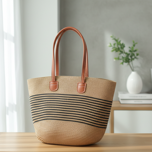 Professional catalogue image of striped tote bag